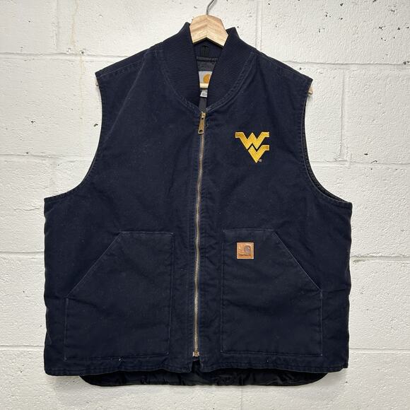 Y2K Carhartt Quilted Artic Vest “West Virginia/WVU” 100663 - Picture 1 of 9